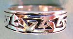 Religious fashion jewelry wholesale company supplies Sterling silver Celtic fashion ring in petra style design
