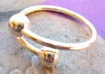 Wholesale silver ring accessory catalog. Thin band sterling silver ring with decorative silver balls