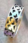 Religious fashion silver jewelry distributor supplies Celtic knot inspired sterling silver band